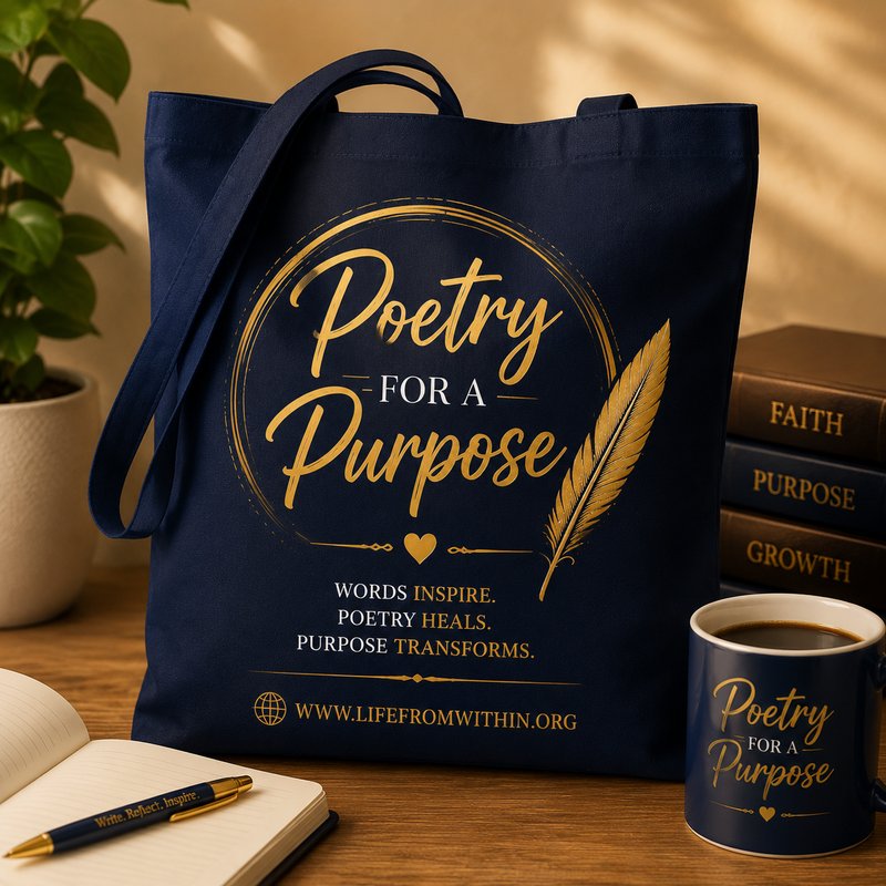 Poetry for a Purpose tote bag