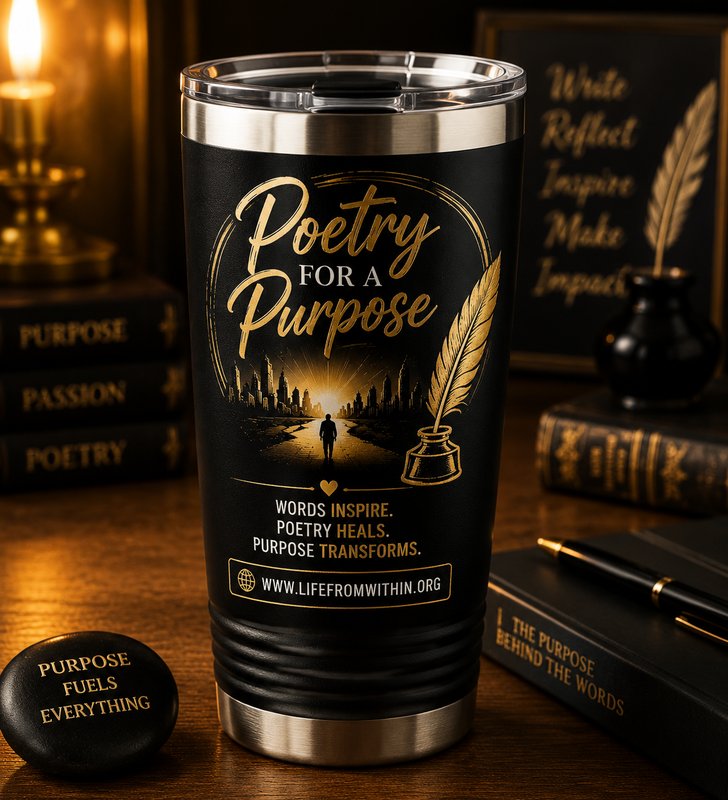 Poetry for a Purpose tumbler