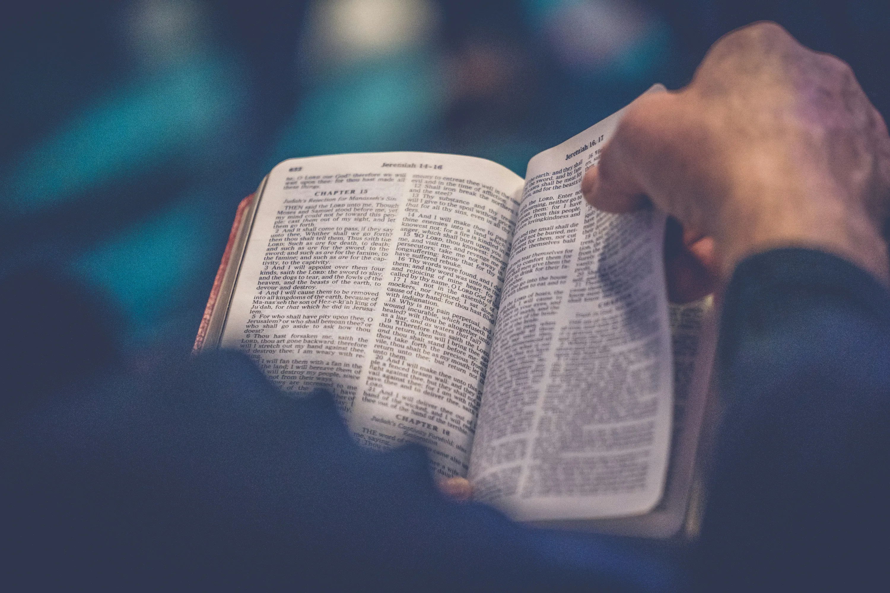 Hands holding scripture